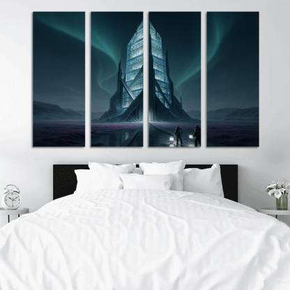 The Cryoglass Archive Spire multi-panel paintings