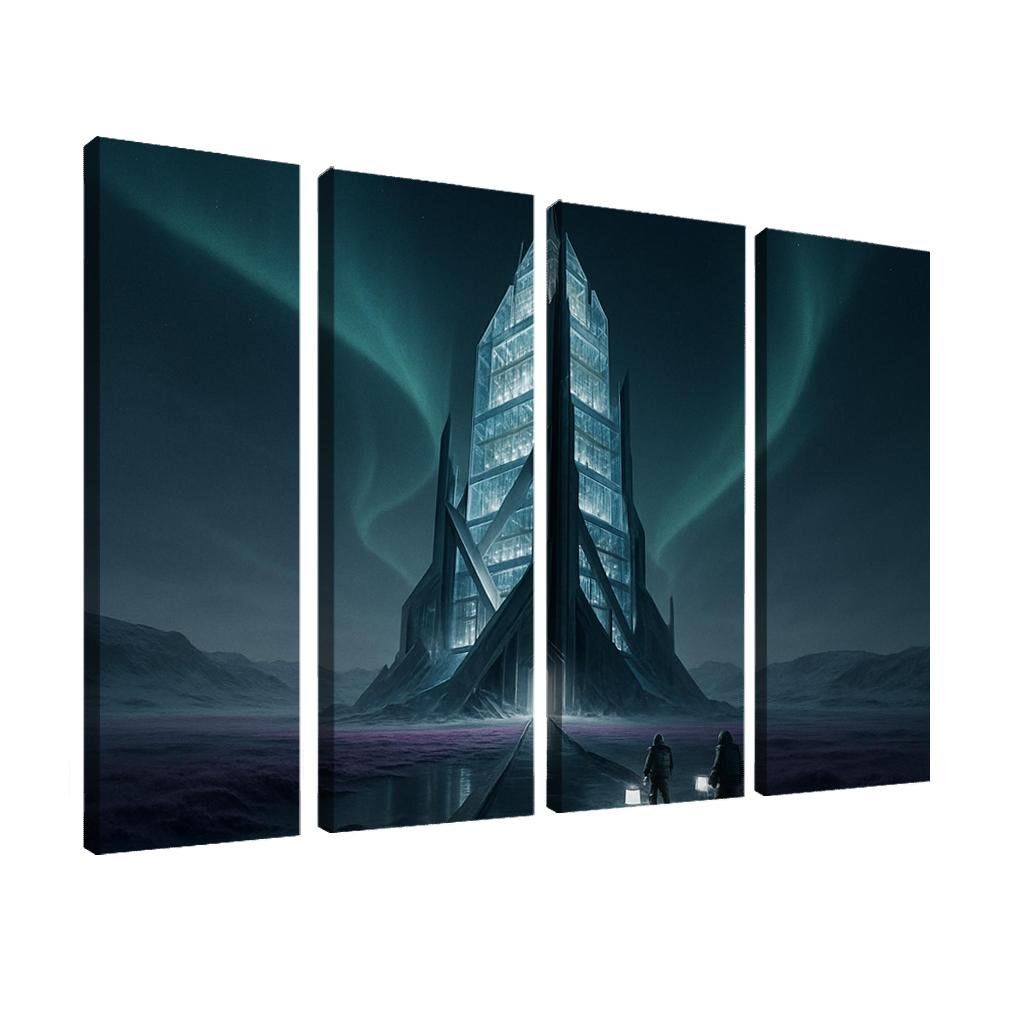 The Cryoglass Archive Spire multi-panel paintings