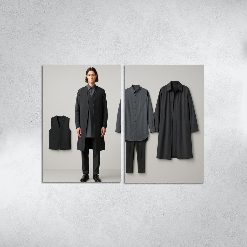 Modular Monochrome Layering Wardrobe Concept art trends