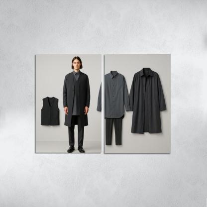 Modular Monochrome Layering Wardrobe Concept art trends