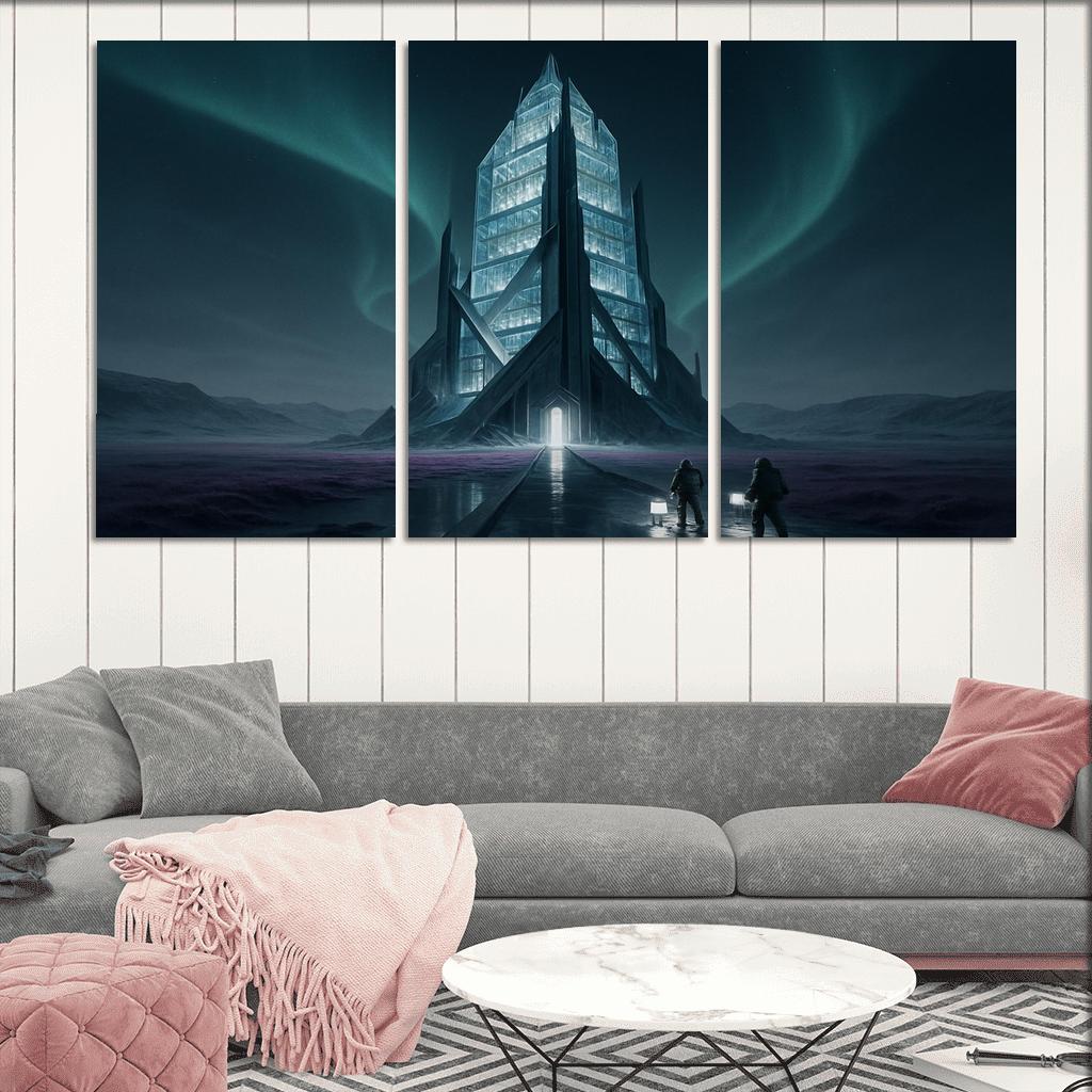 The Cryoglass Archive Spire multi-panel paintings