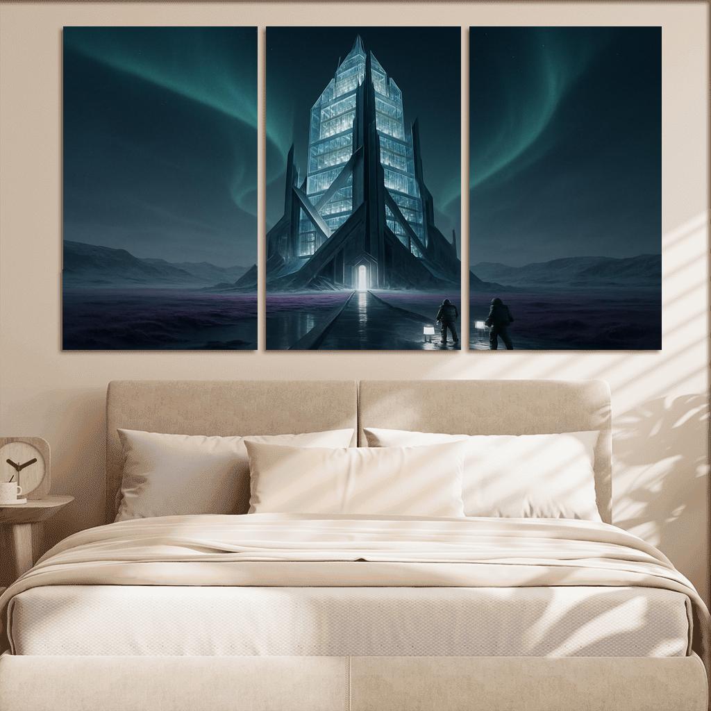 The Cryoglass Archive Spire multi-panel paintings