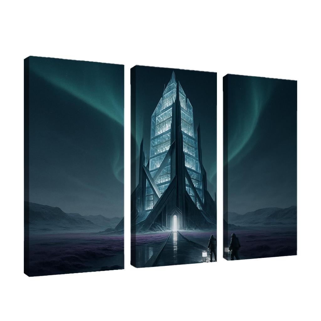 The Cryoglass Archive Spire multi-panel paintings