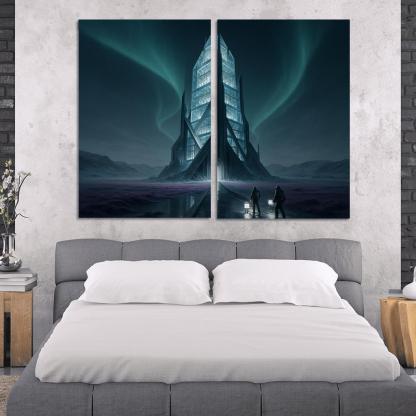 The Cryoglass Archive Spire multi-panel paintings