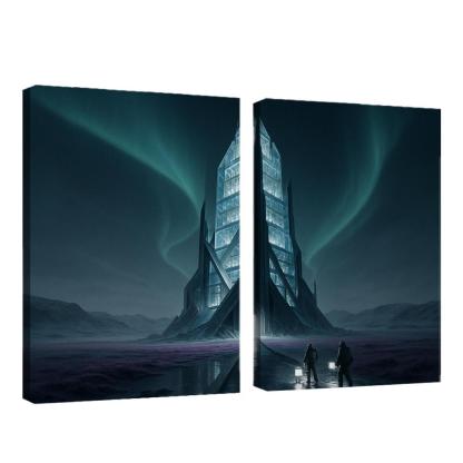 The Cryoglass Archive Spire multi-panel paintings