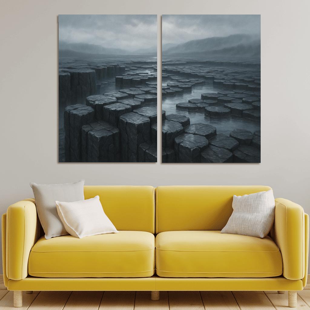 Rain Washed Basalt Plateau After A Summer Storm oil paintings frame