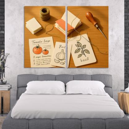 Hand Bound Mini Recipe Zine Crafting wall decor