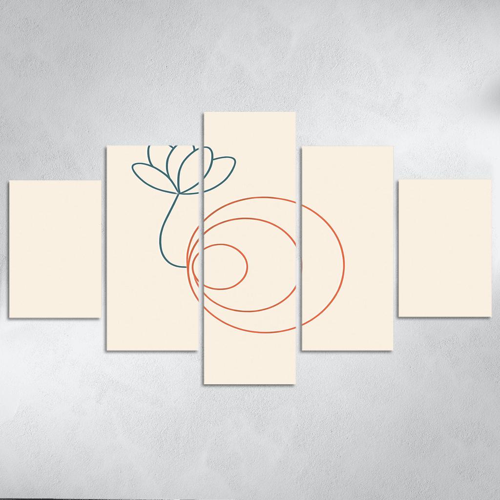 Whisper Of Orbit Lines canvas paintings frame