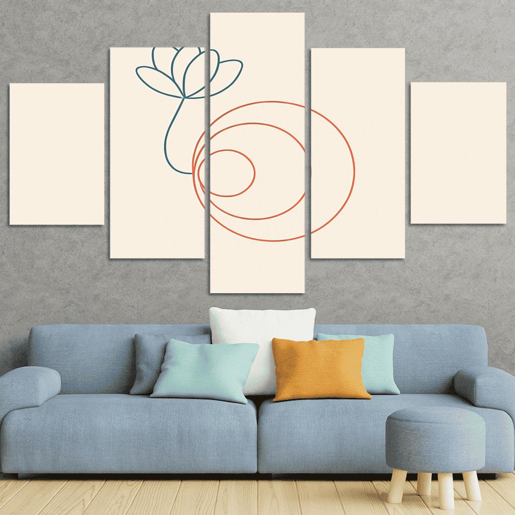 Whisper Of Orbit Lines canvas paintings frame