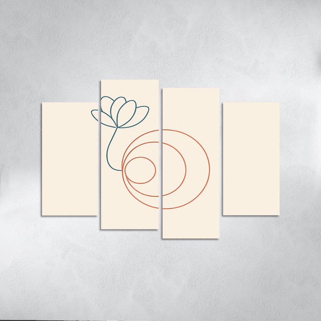 Whisper Of Orbit Lines canvas paintings frame