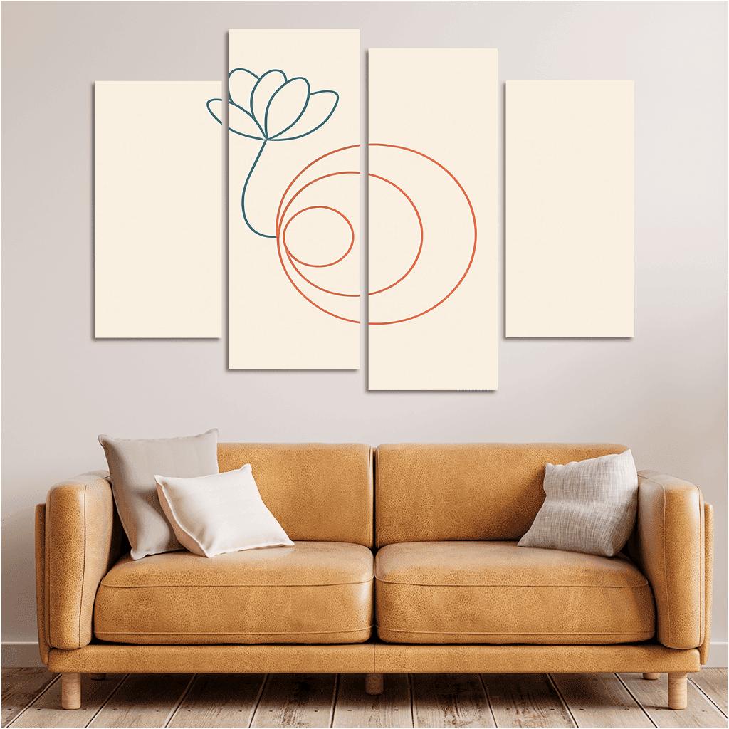 Whisper Of Orbit Lines canvas paintings frame