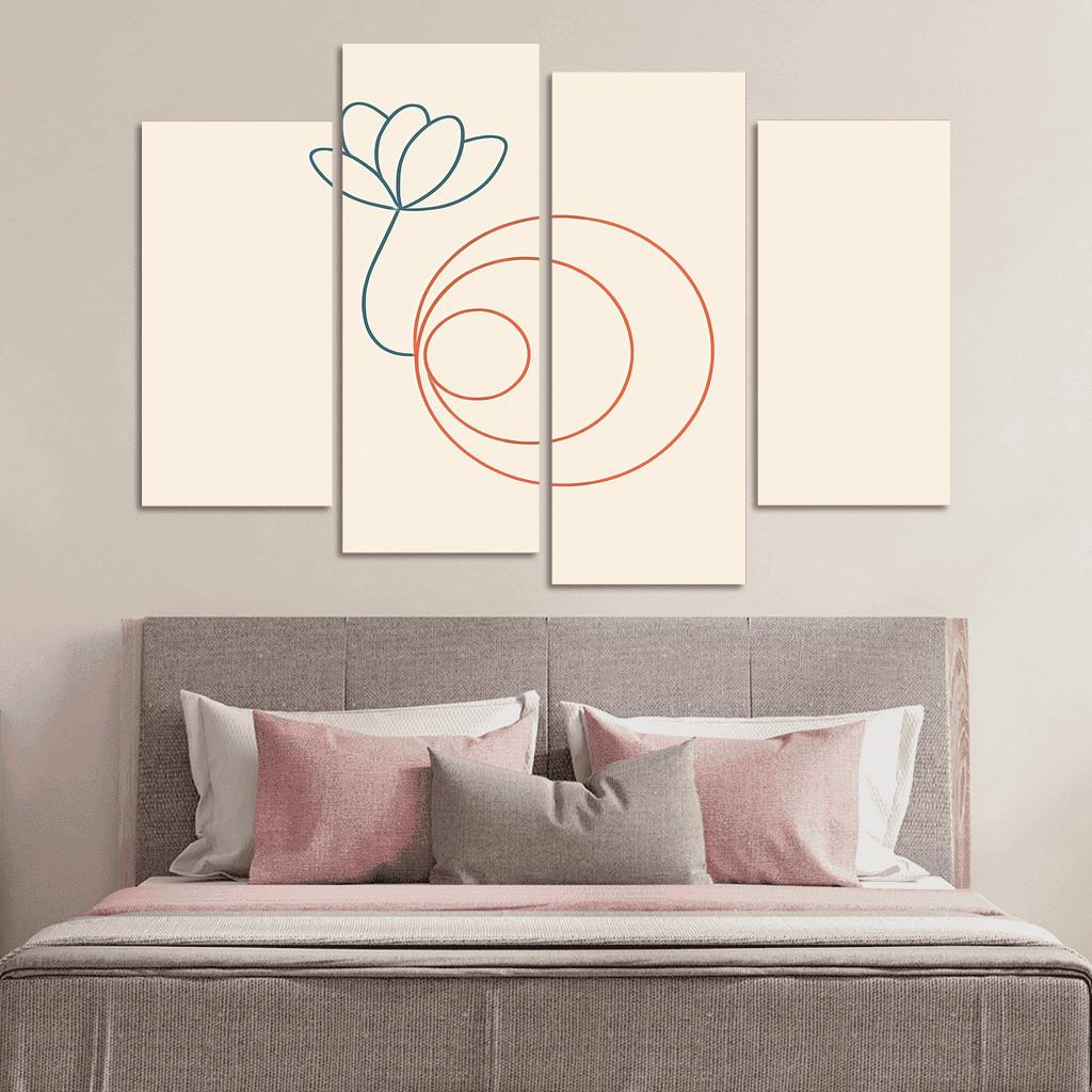 Whisper Of Orbit Lines canvas paintings frame