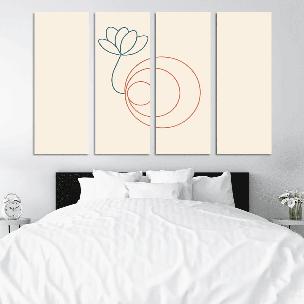 Whisper Of Orbit Lines canvas paintings frame