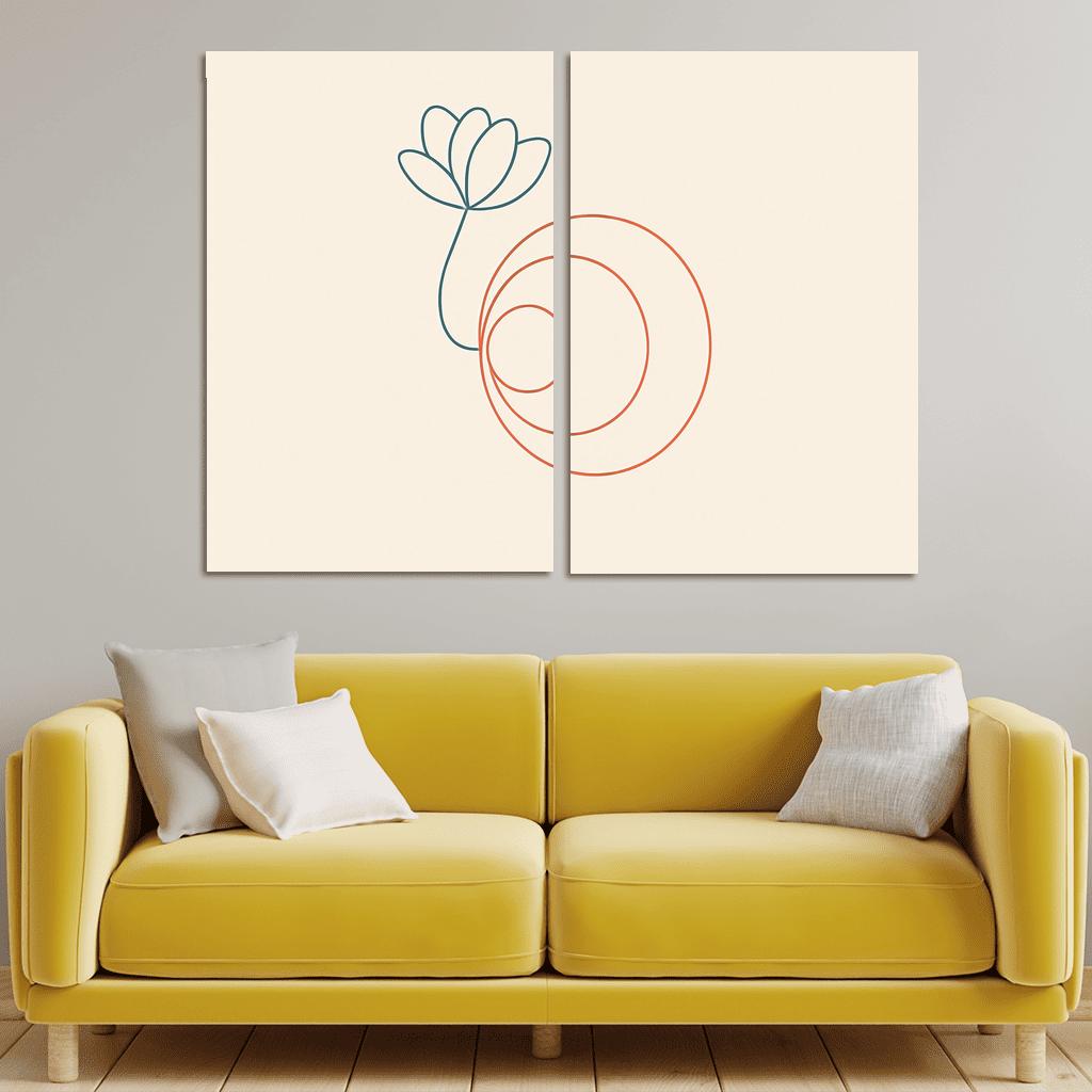 Whisper Of Orbit Lines canvas paintings frame
