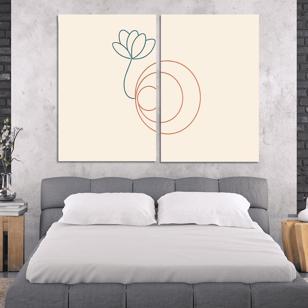 Whisper Of Orbit Lines canvas paintings frame