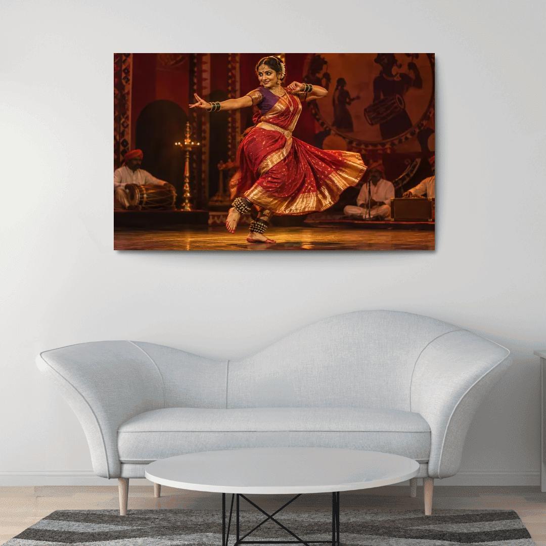 Lavani Grace Rhythms Of Expressive Folk Theatre canvas paintings frame [AI-36ca75ad-90738f3dee54]