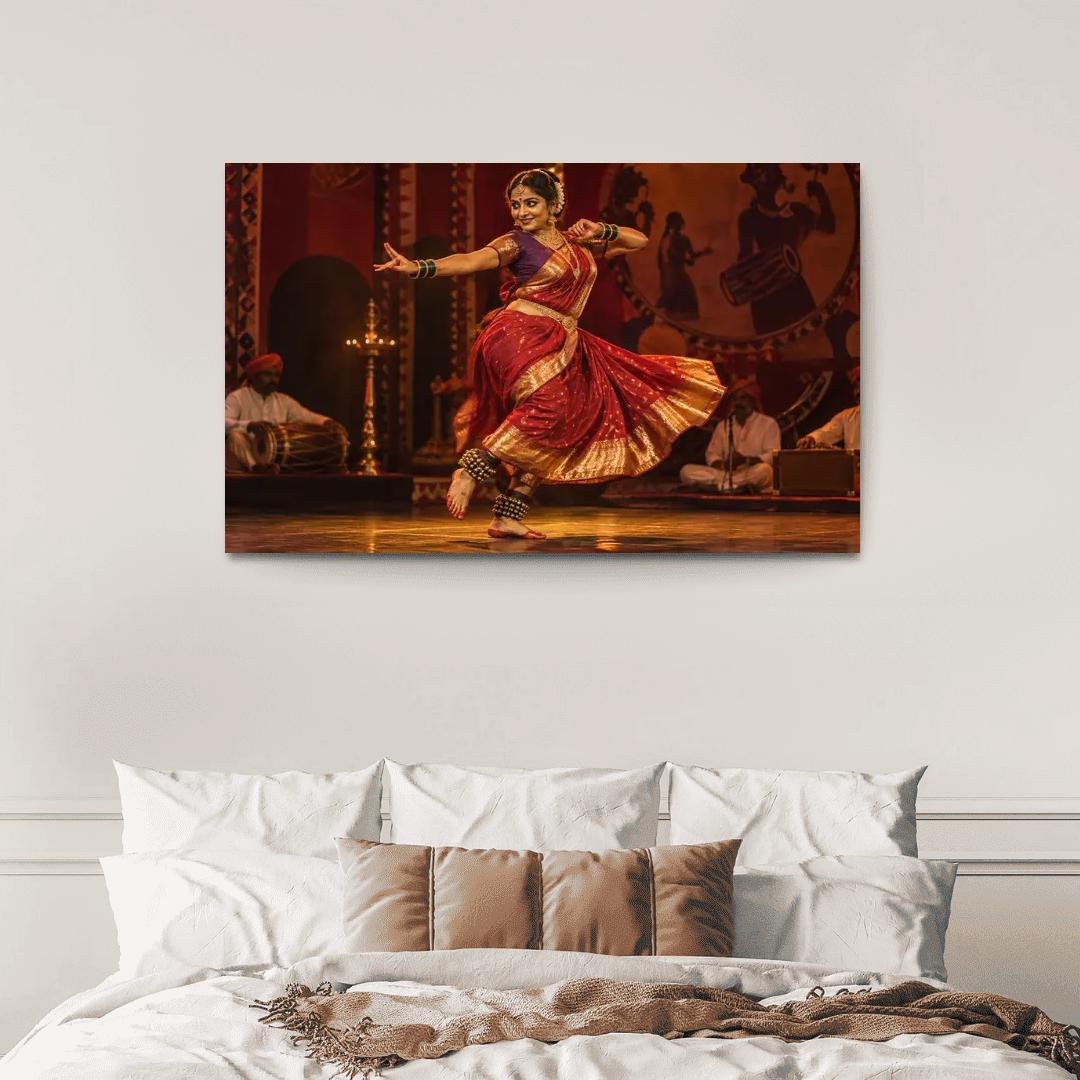 Lavani Grace Rhythms Of Expressive Folk Theatre canvas paintings frame [AI-36ca75ad-728fdd7f3b99]