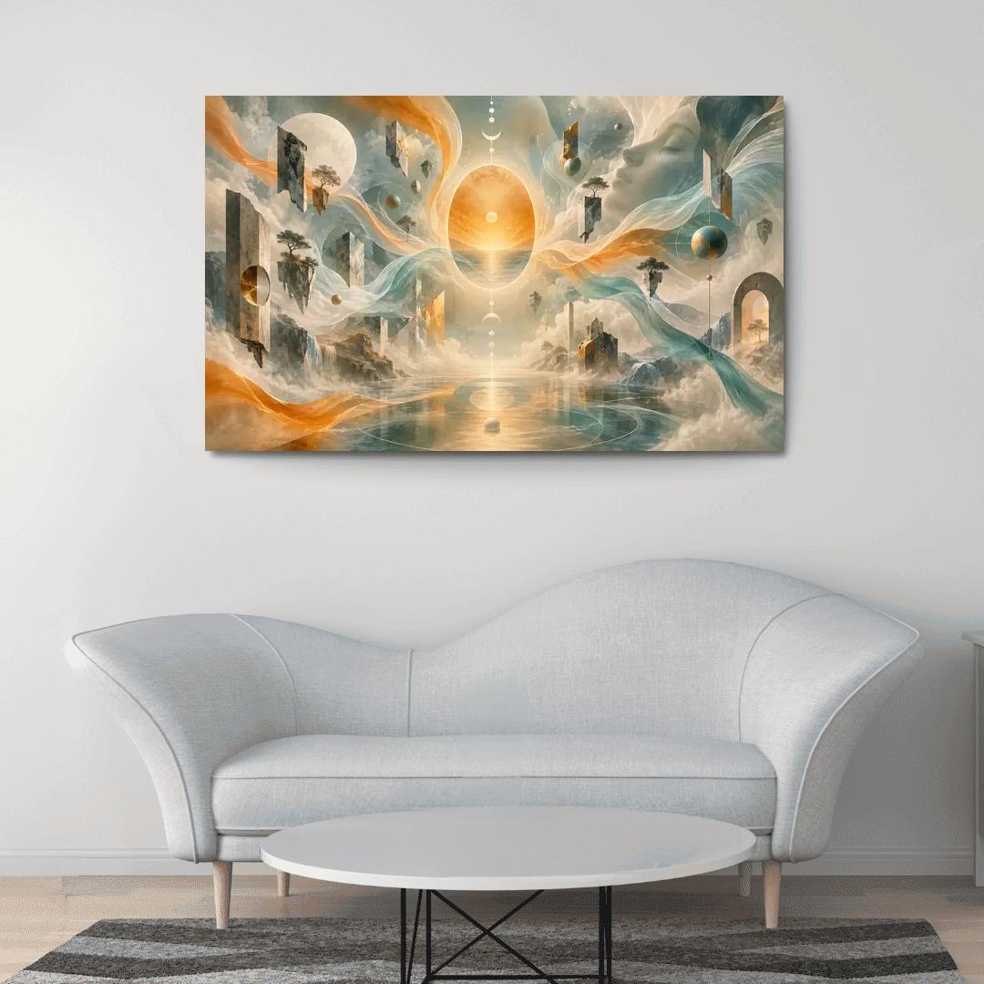 Saffron Dialect Of Inner Weather custom paintings frame [AI-5133bb59-bb8962d5d358]