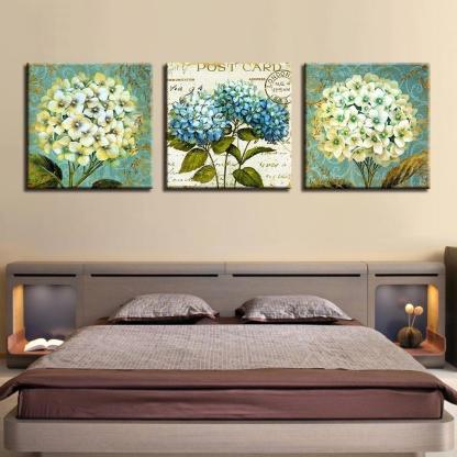 Beautiful Bouquet Flowers 3 Piece HD Multi Panel Canvas Wall Art Frame-Original Frame