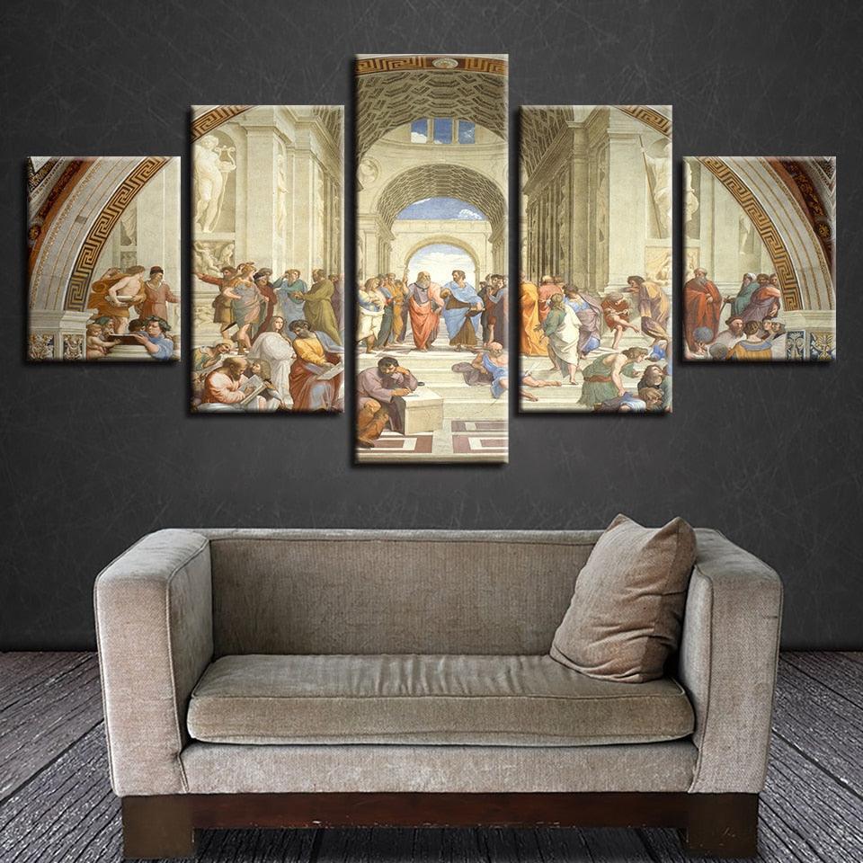 Jesus Christ 5 Piece HD Multi Panel Canvas Wall Art Frame-Original Frame