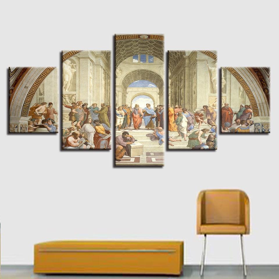 Jesus Christ 5 Piece HD Multi Panel Canvas Wall Art Frame-Original Frame