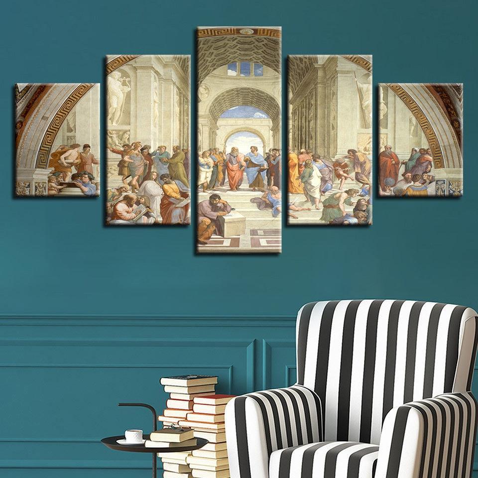 Jesus Christ 5 Piece HD Multi Panel Canvas Wall Art Frame-Original Frame