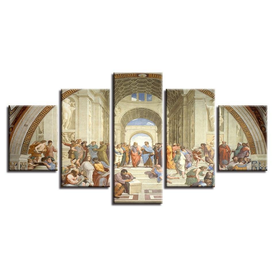 Jesus Christ 5 Piece HD Multi Panel Canvas Wall Art Frame-Original Frame