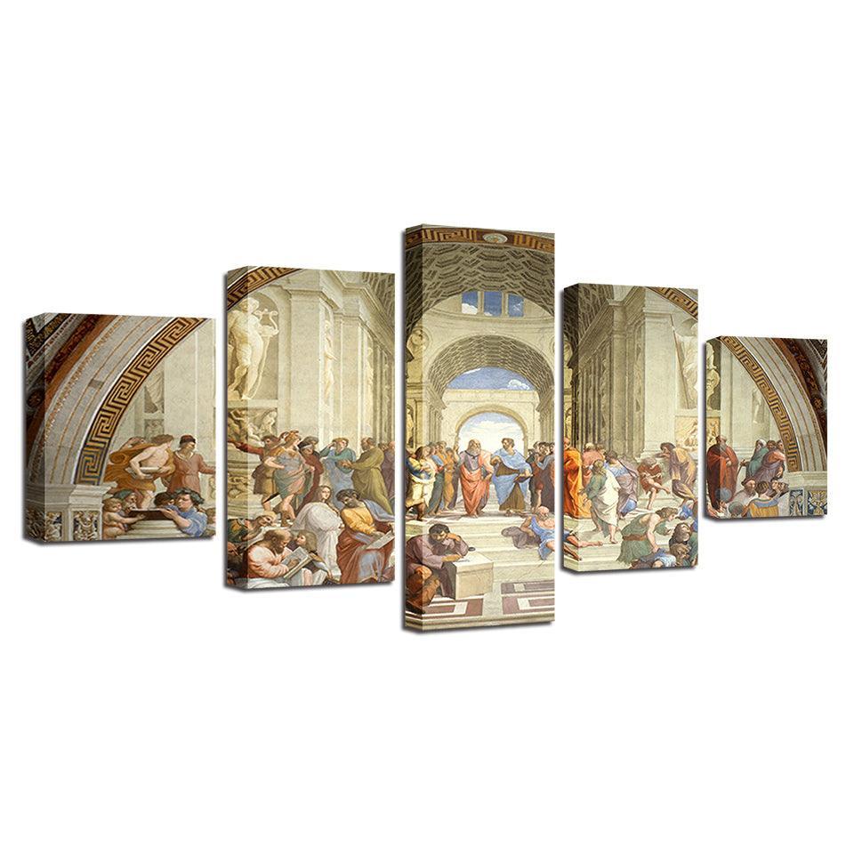 Jesus Christ 5 Piece HD Multi Panel Canvas Wall Art Frame-Original Frame