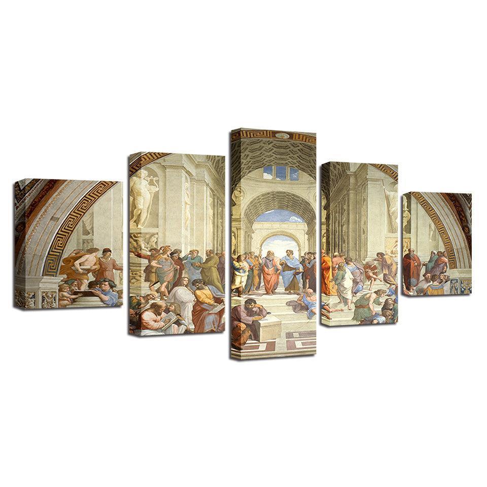 Jesus Christ 5 Piece HD Multi Panel Canvas Wall Art Frame-Original Frame