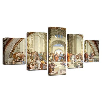 Jesus Christ 5 Piece HD Multi Panel Canvas Wall Art Frame-Original Frame