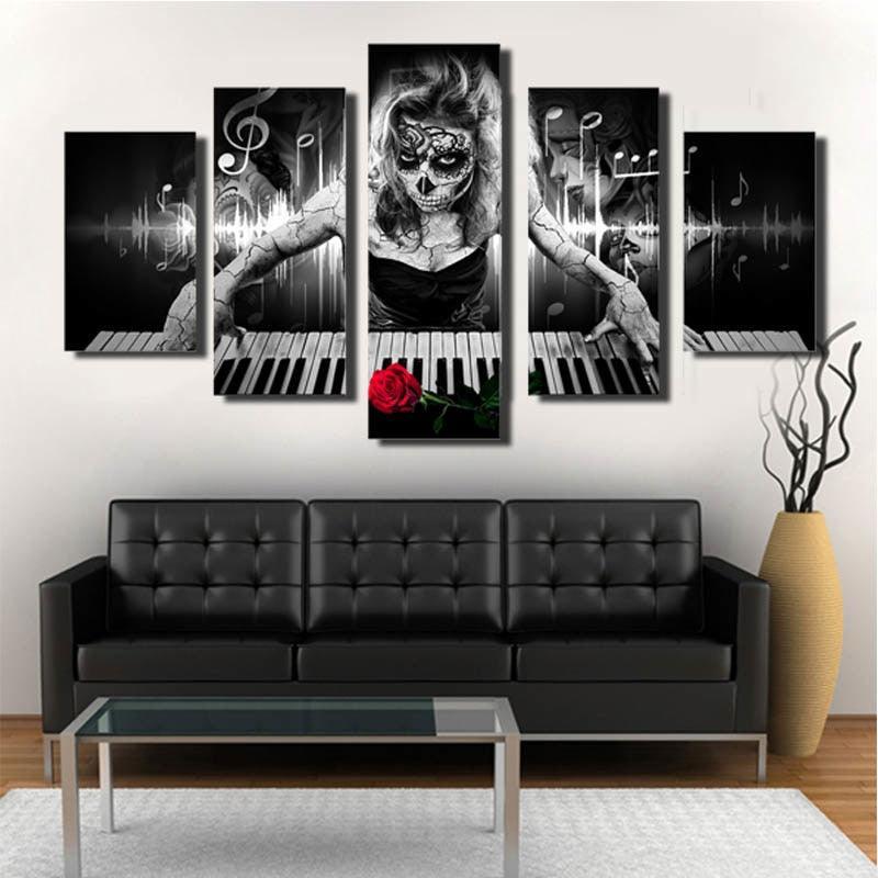 Day of Afterlife 5 Pieces Panel Canvas Wall Art Frame-Original Frame