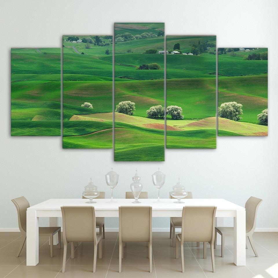 Valley 5 Piece HD Multi Panel Canvas Wall Art-Original Frame