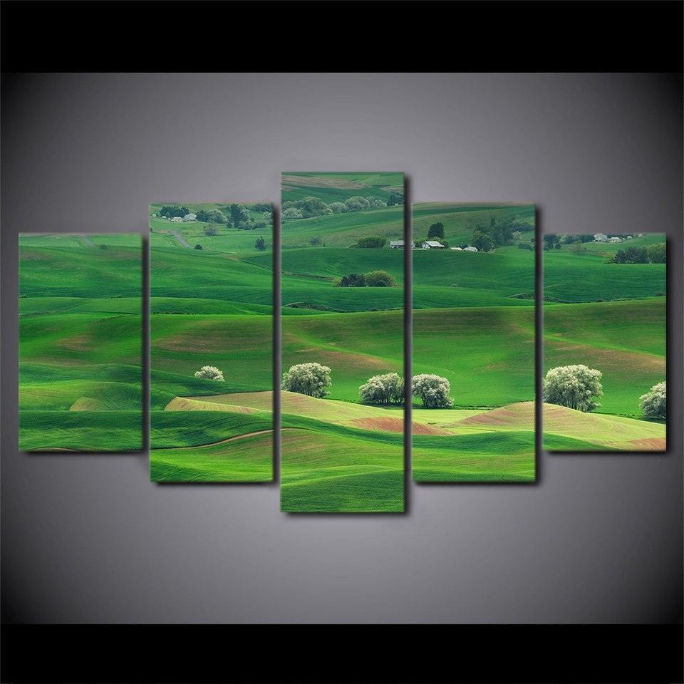 Valley 5 Piece HD Multi Panel Canvas Wall Art-Original Frame