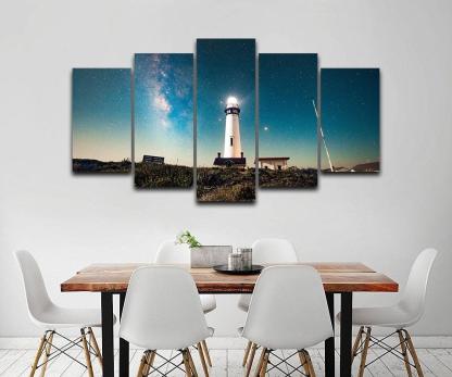 Starry Sky 5 Piece HD Multi Panel Canvas Wall Art Frame-Original Frame