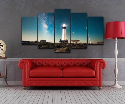 Starry Sky 5 Piece HD Multi Panel Canvas Wall Art Frame-Original Frame