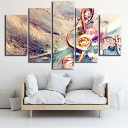Melodic Harmony Five-Panel Canvas Set-Original Frame