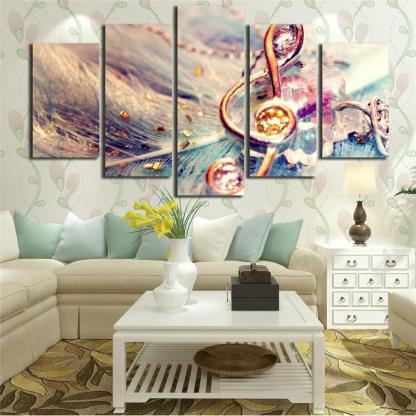 Melodic Harmony Five-Panel Canvas Set-Original Frame