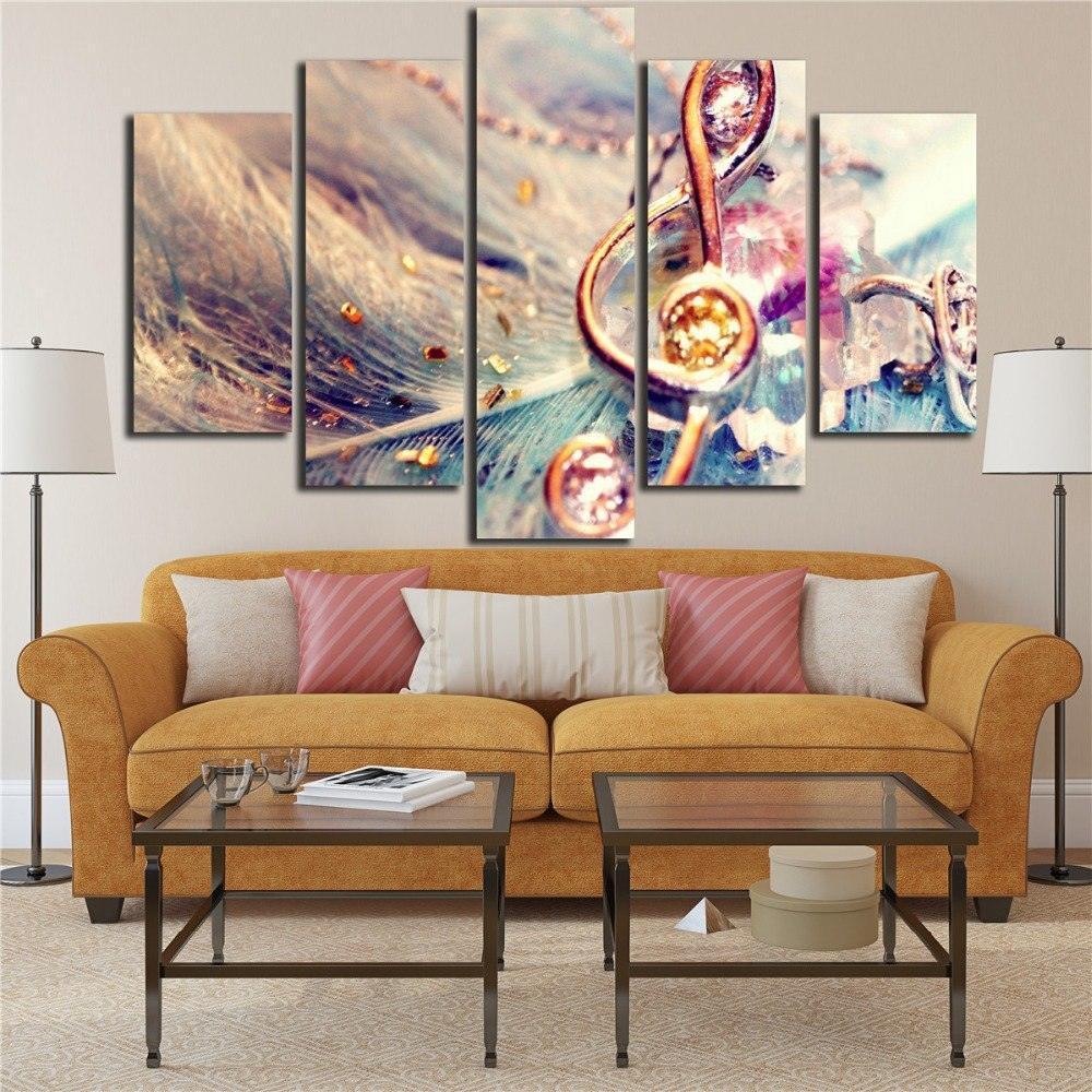 Melodic Harmony Five-Panel Canvas Set-Original Frame