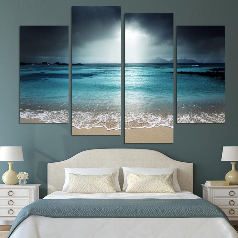 Coastal Serenity Multi-Panel Wall Art-Original Frame