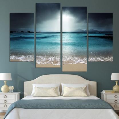 Coastal Serenity Multi-Panel Wall Art-Original Frame