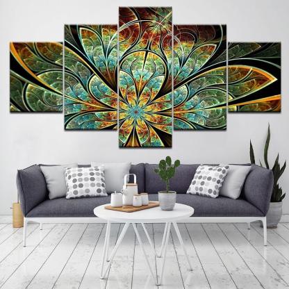 Wonder Flower 5 Piece HD Multi Panel Canvas Wall Art-Original Frame
