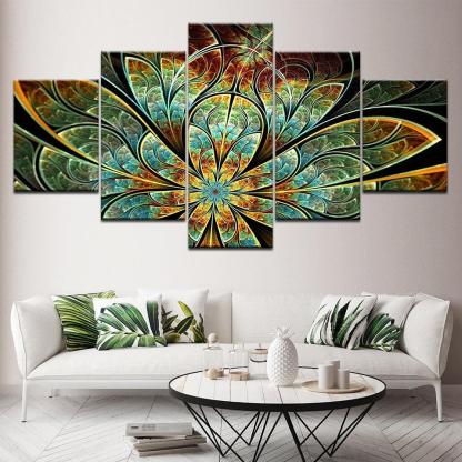 Wonder Flower 5 Piece HD Multi Panel Canvas Wall Art-Original Frame