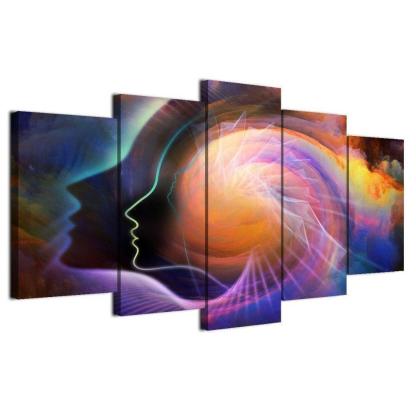 Knowledge 5 Piece HD Multi Panel Canvas Wall Art Frame-Original Frame