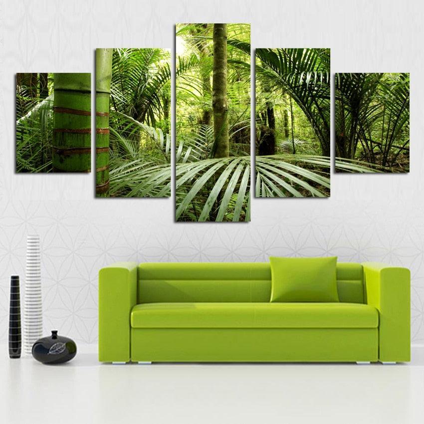 Nordic Forest 5 Piece HD Multi Panel Canvas Wall Art Frame-Original Frame