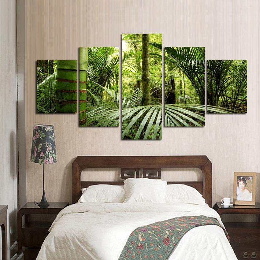 Nordic Forest 5 Piece HD Multi Panel Canvas Wall Art Frame-Original Frame
