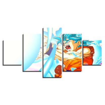 Dragon Ball 5 Piece HD Multi Panel Canvas Wall Art Frame-Original Frame