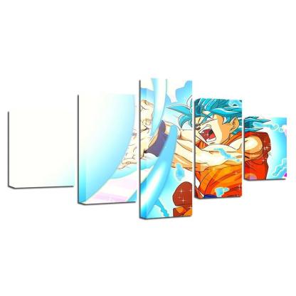 Dragon Ball 5 Piece HD Multi Panel Canvas Wall Art Frame-Original Frame