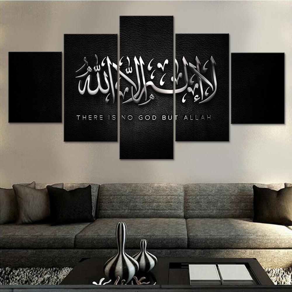 Islamic Quran 5 Piece HD Multi Panel Canvas Wall Art Frame-Original Frame