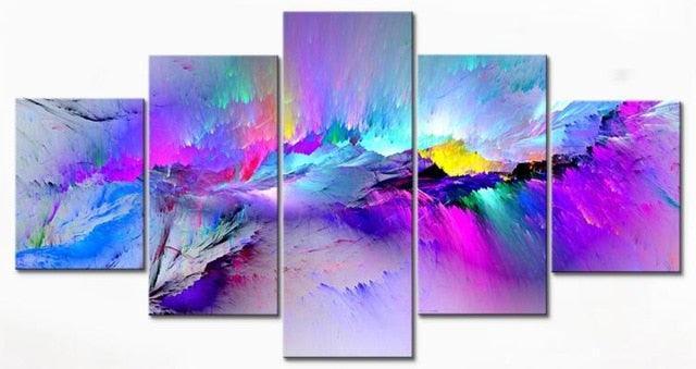 Abstract Art 5 Piece HD Multi Panel Canvas Wall Art Frame-Original Frame