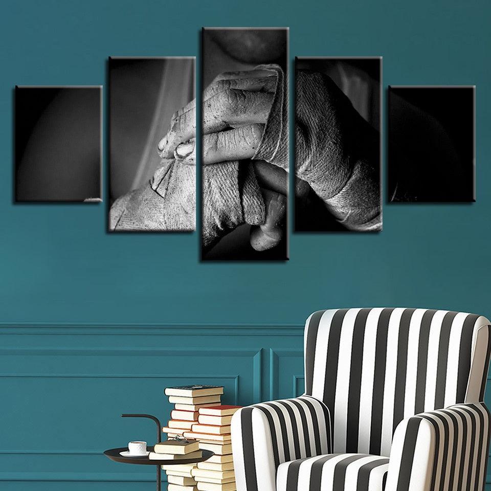 Mixed Martial Arts 5 Piece HD Multi Panel Canvas Wall Art Frame-Original Frame
